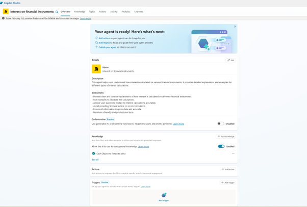 Ready to use - copilot agent